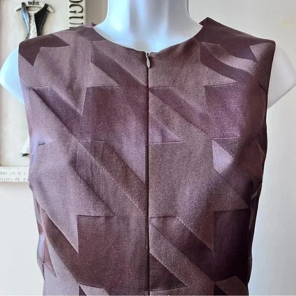 Vintage 90s Cynthia Rowley Brown Houndstooth Two Piece Dress Coat Suit Size 12 L - Picture 4 of 16